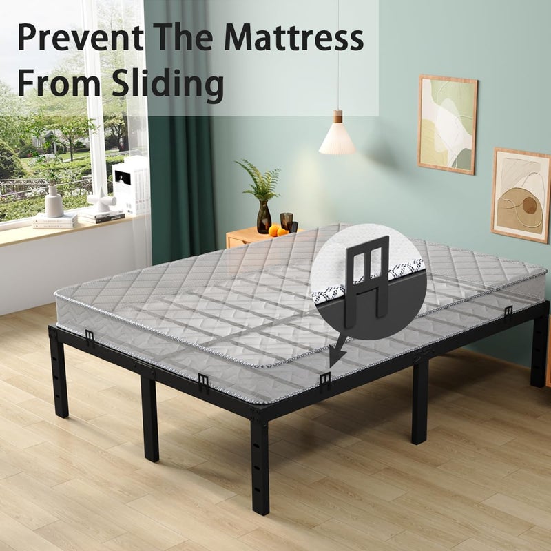 AROMUSTIME Mattress Gaskets for Metal Bed Frame, 6 PCS,Non-Slip Mattress Gripper/Slide-Stopper/Bed Skirt-Holder/Adjustable Anti-Slip Baffle,Black - Image 3